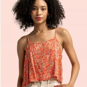 O'Neill Emile Red Floral Crop Top